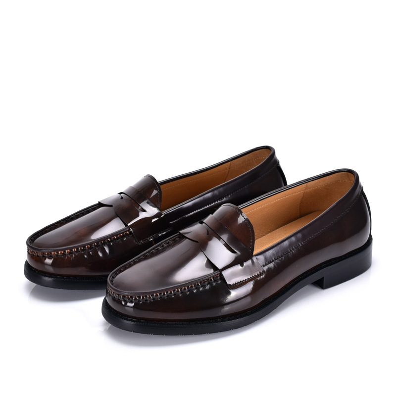 Leather Shoe Polish - メンズオールデイコンフォートペニーローファー、プレミアム磨き上げ本革スリッポンシューズ、クッション性のあるラバーソール、ビジネスカジュアルシューズ