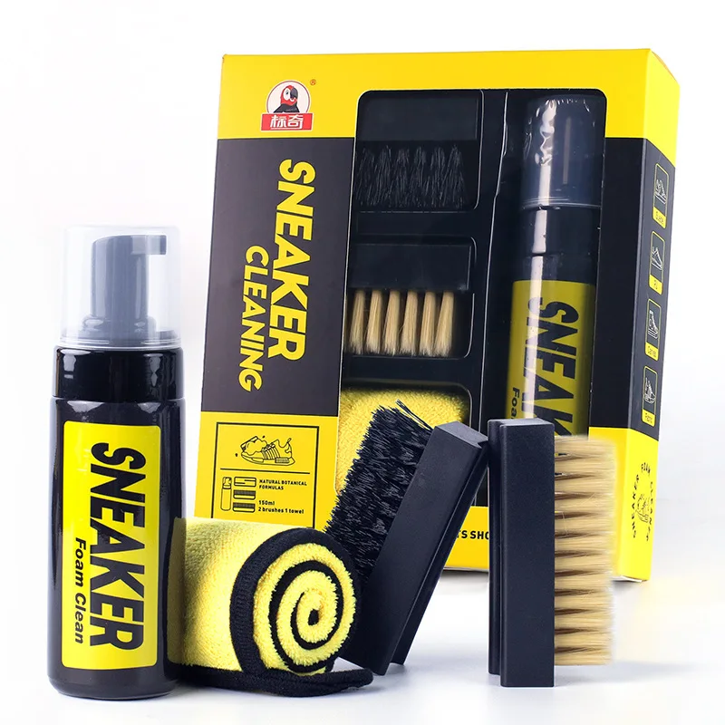 Sneaker Cleaner - 水なしフォームスニーカークリーナー 150 ミリリットル靴クリーナーフォームドライクリーニングスーツ靴ブラシ靴布白い靴、スエード、ブーツの作業