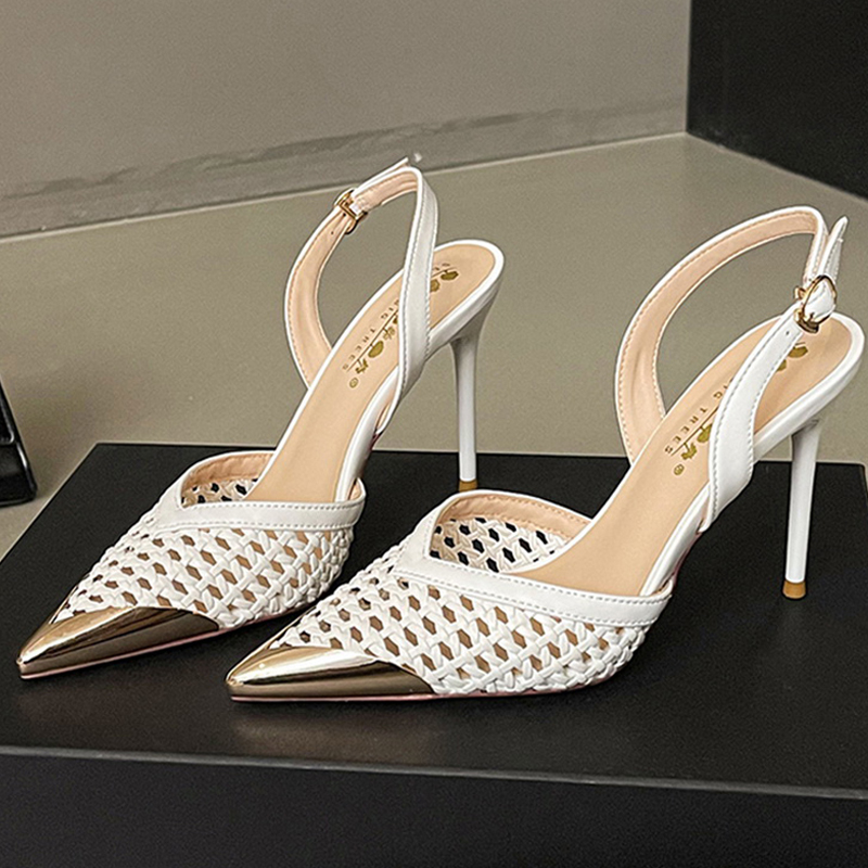 BIGTREE ファッション中空織スリムヒールサンダル女性の - Shoe Tree のレビューと価格
