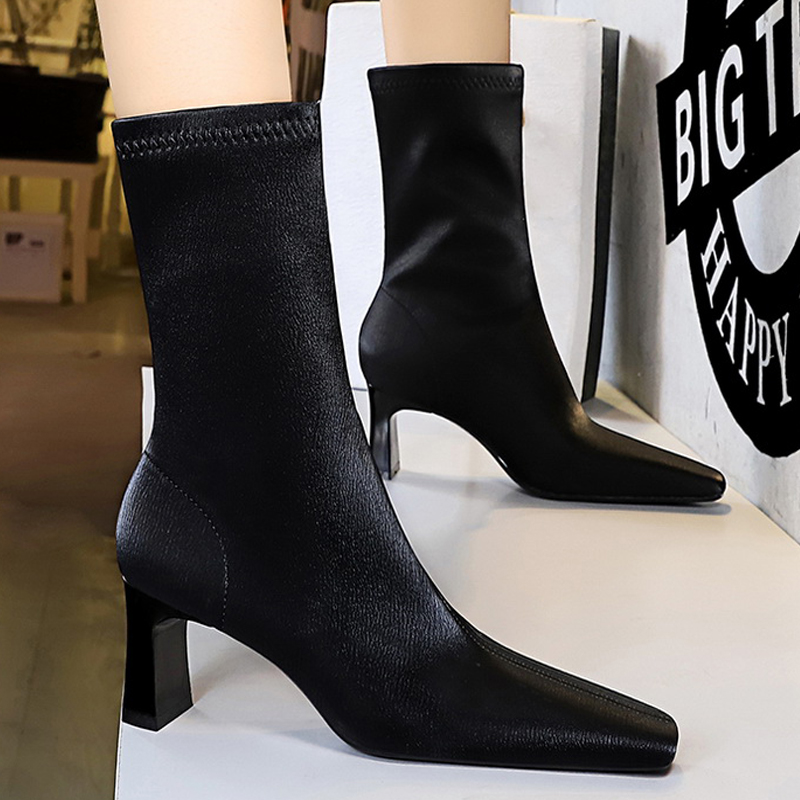 BIGTREEシューズ 秋冬ショートブーツ スクエアトゥ レ - Shoe Tree のレビューと価格