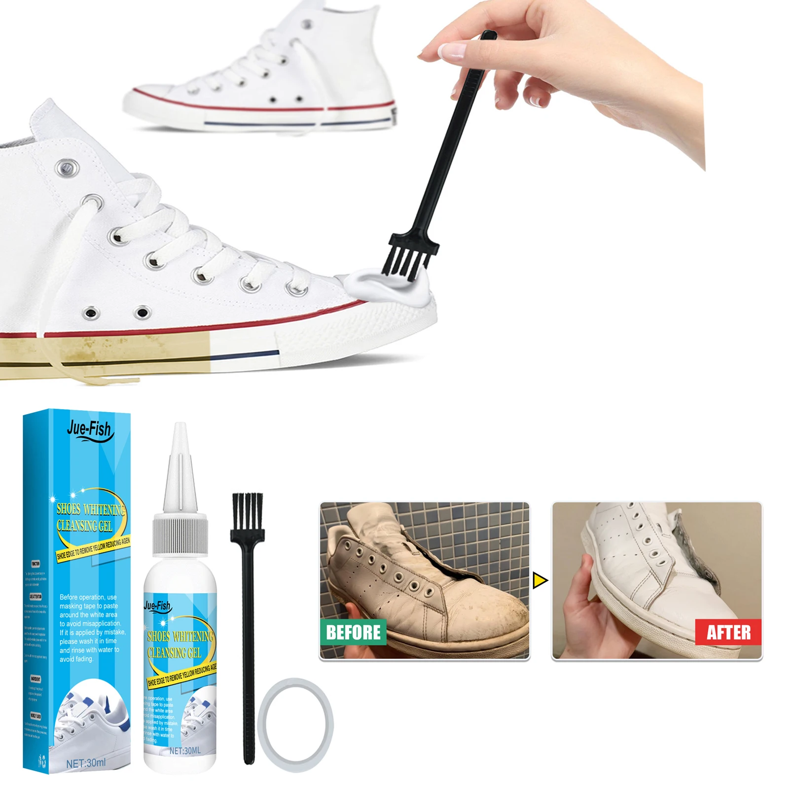 汚れを落とすための白い靴のクリーニングキット,汚れの除去,靴 - Sneaker Care Spray のレビューと価格