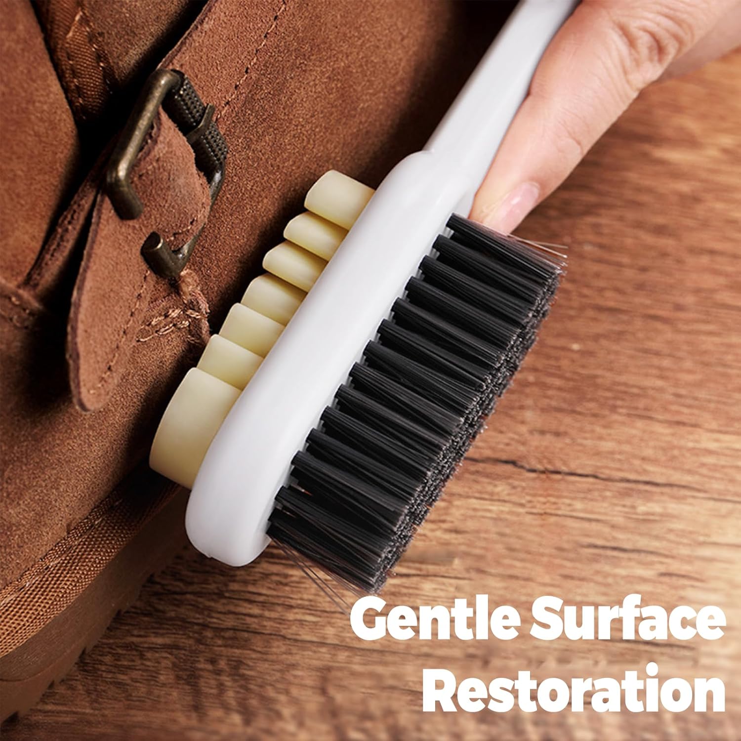 1個入りスエードクリーニングブラシ、ロングハンドル両面ゴム、 - Shoe Cleaning Brush のレビューと価格